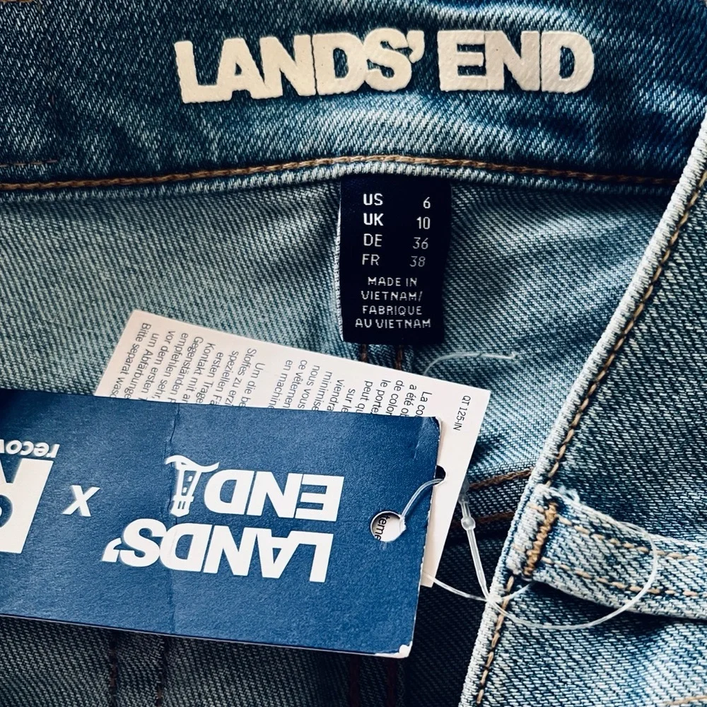 Lands' End Women's Light Blue Flare Jeans Size 6 NWT